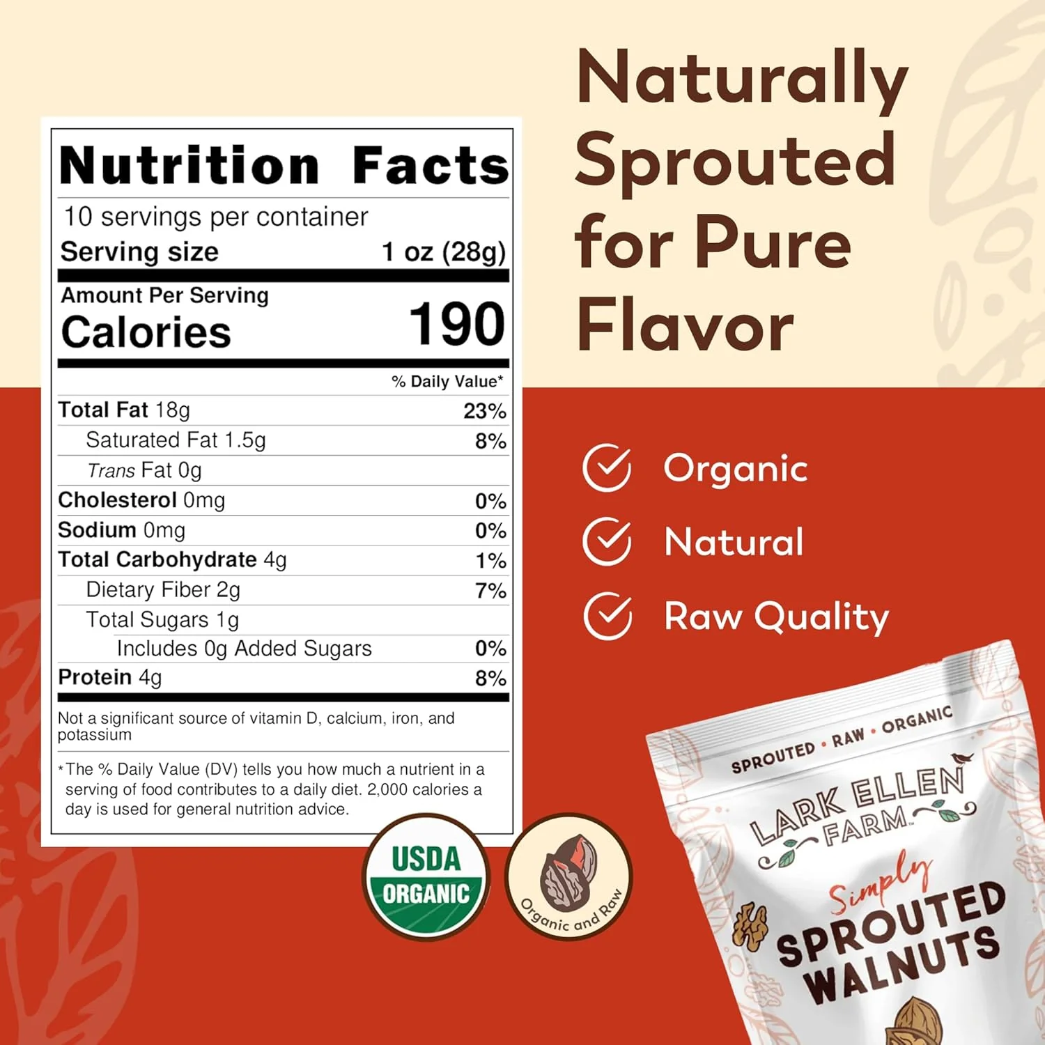 Unsalted Organic Sprouted Walnuts - Image 4