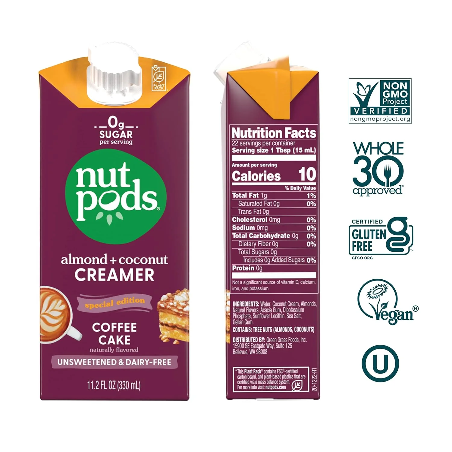 Unsweetened Non-Dairy Coffee Cake Creamer - Image 3