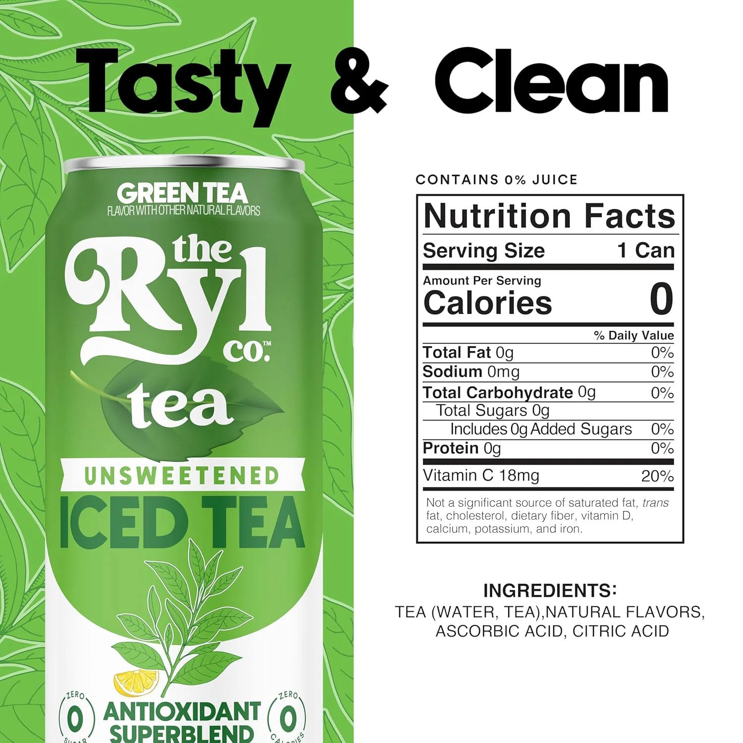 Unsweetened Green RTD Tea - Image 4