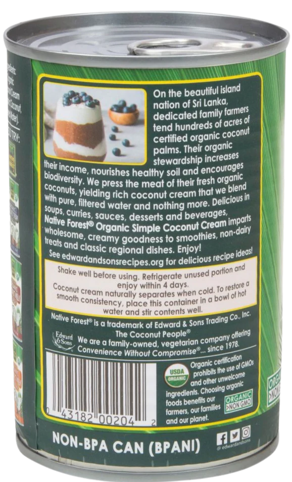Unsweetened Organic Coconut Cream - Image 2