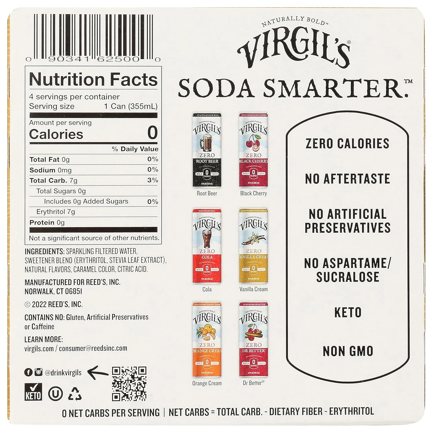 Vanilla Cream Zero Sugar (4 Pack) - Image 2