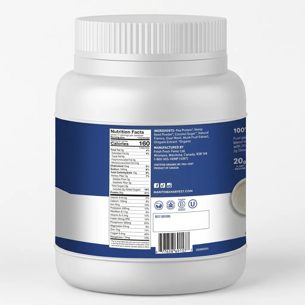 Organic Hemp Vanilla Plant-Based Protein Powder - Image 2