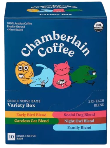 Variety Box Medium Dark Roast Steeped Single Coffee Bags (10 CT) - Image 2