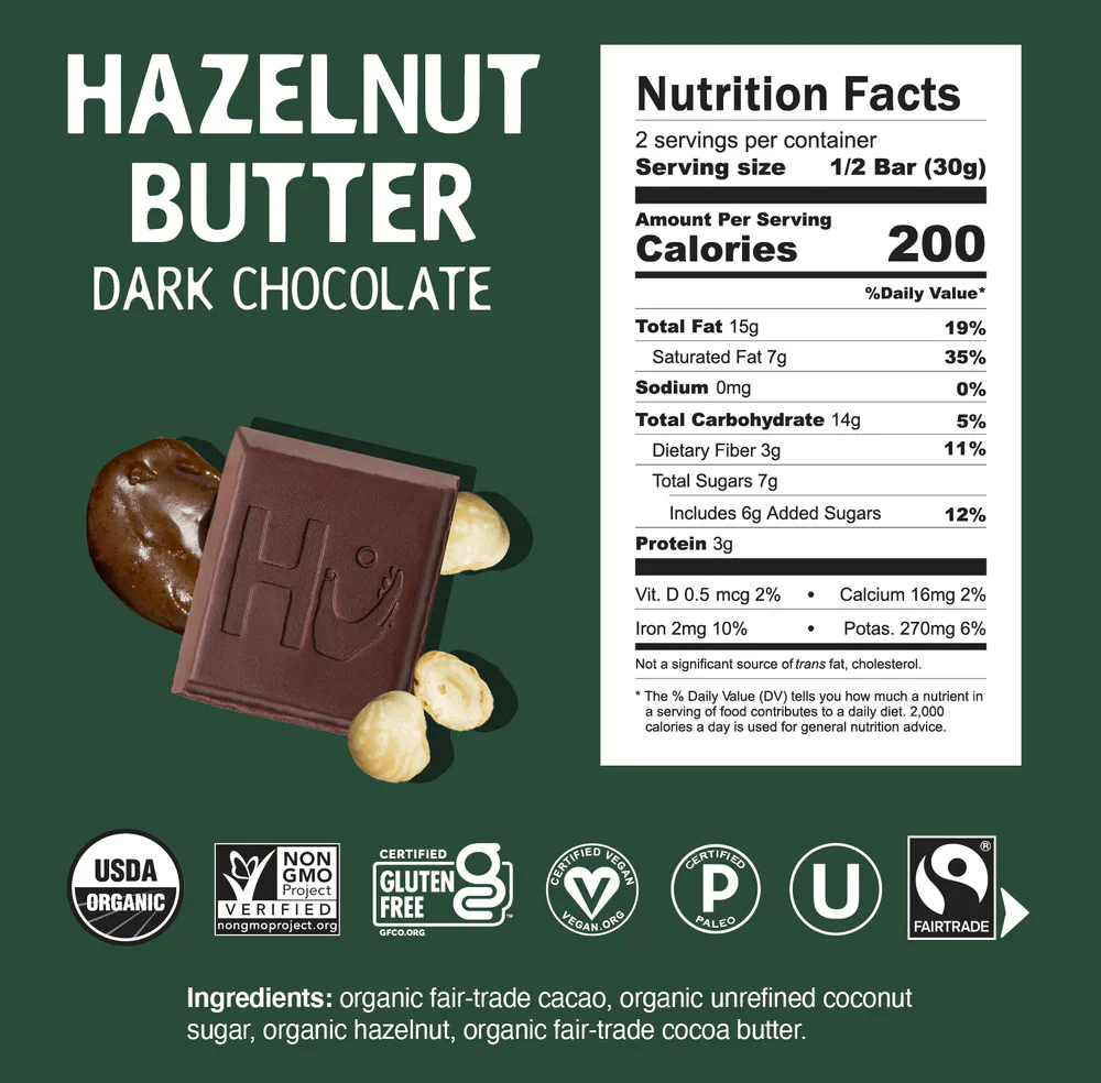 Variety Pack - Pumpkin, Gingerbread, Hazelnut, Mint Chocolate Bars (4 Pack) - Image 8