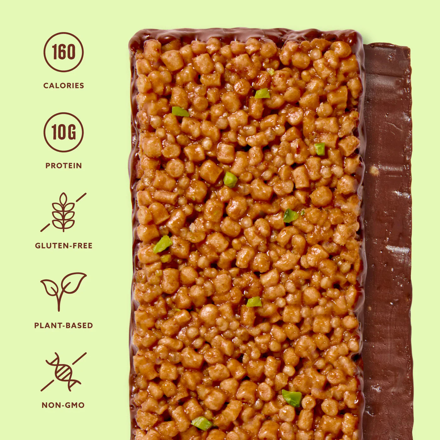 Vegan Protein Puff-Crispy Pistachio Chocolate Bars (12 CT) - Image 4