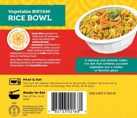 Vegetable Biryani Rice Bowl (6 Pack) - Image 2
