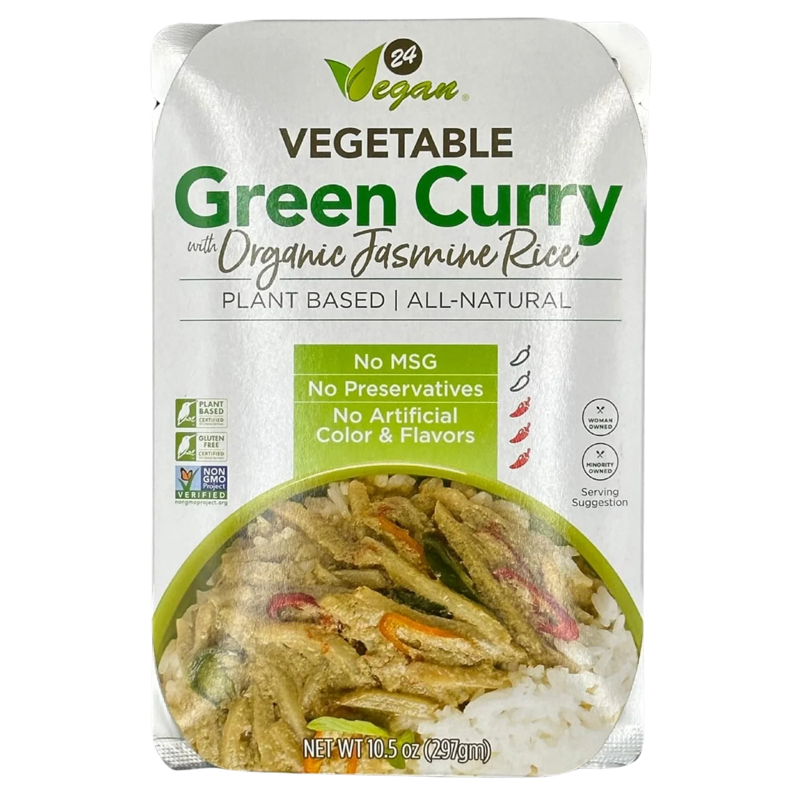Vegetable Green Curry with Organic Brown Jasmine Rice