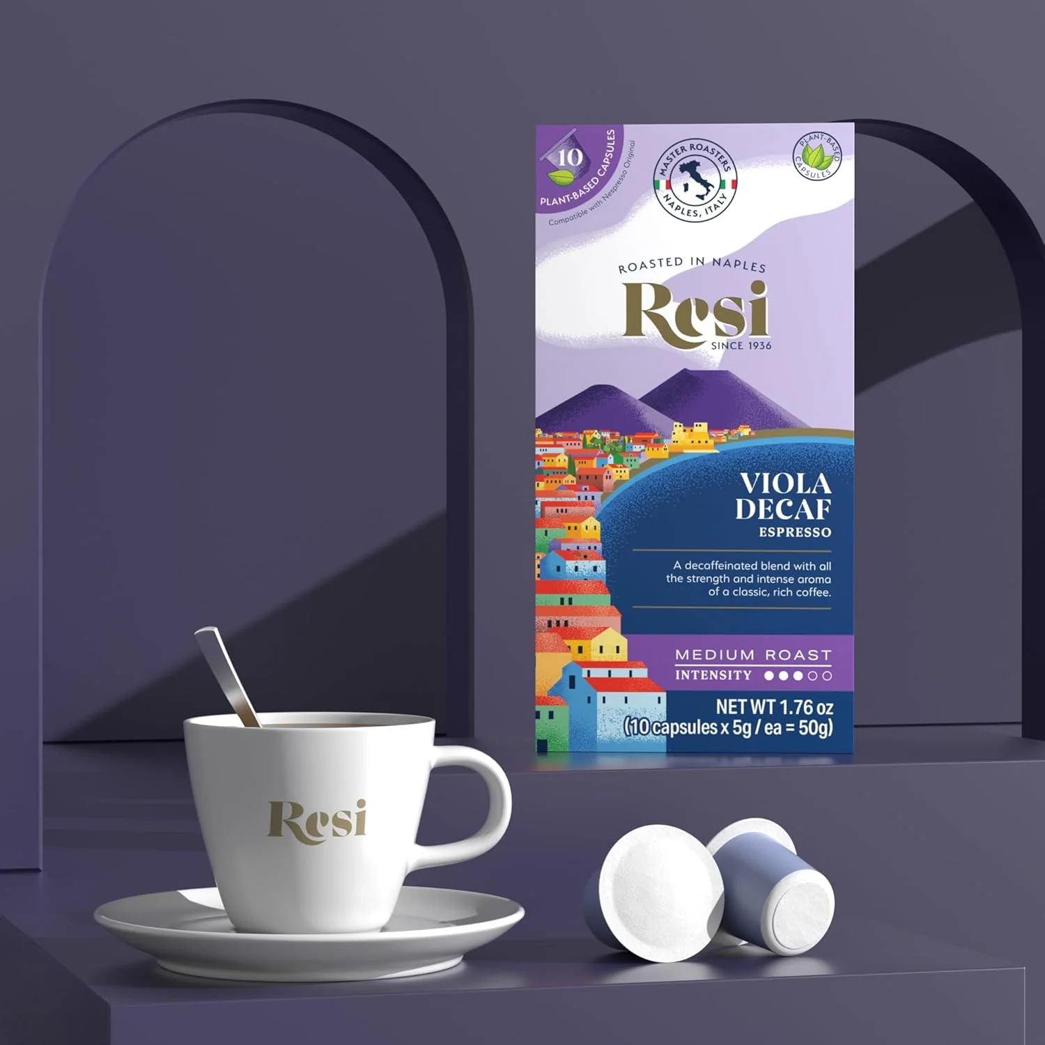Viola Medium Roast Decaf Espresso Coffee Pods (10CT) - Image 2