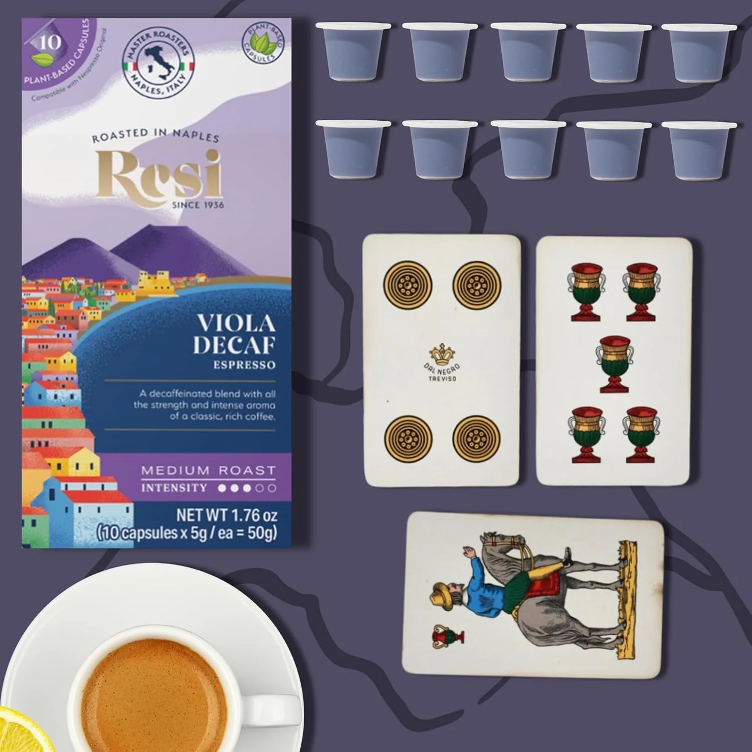 Viola Medium Roast Decaf Espresso Coffee Pods (10CT) - Image 4