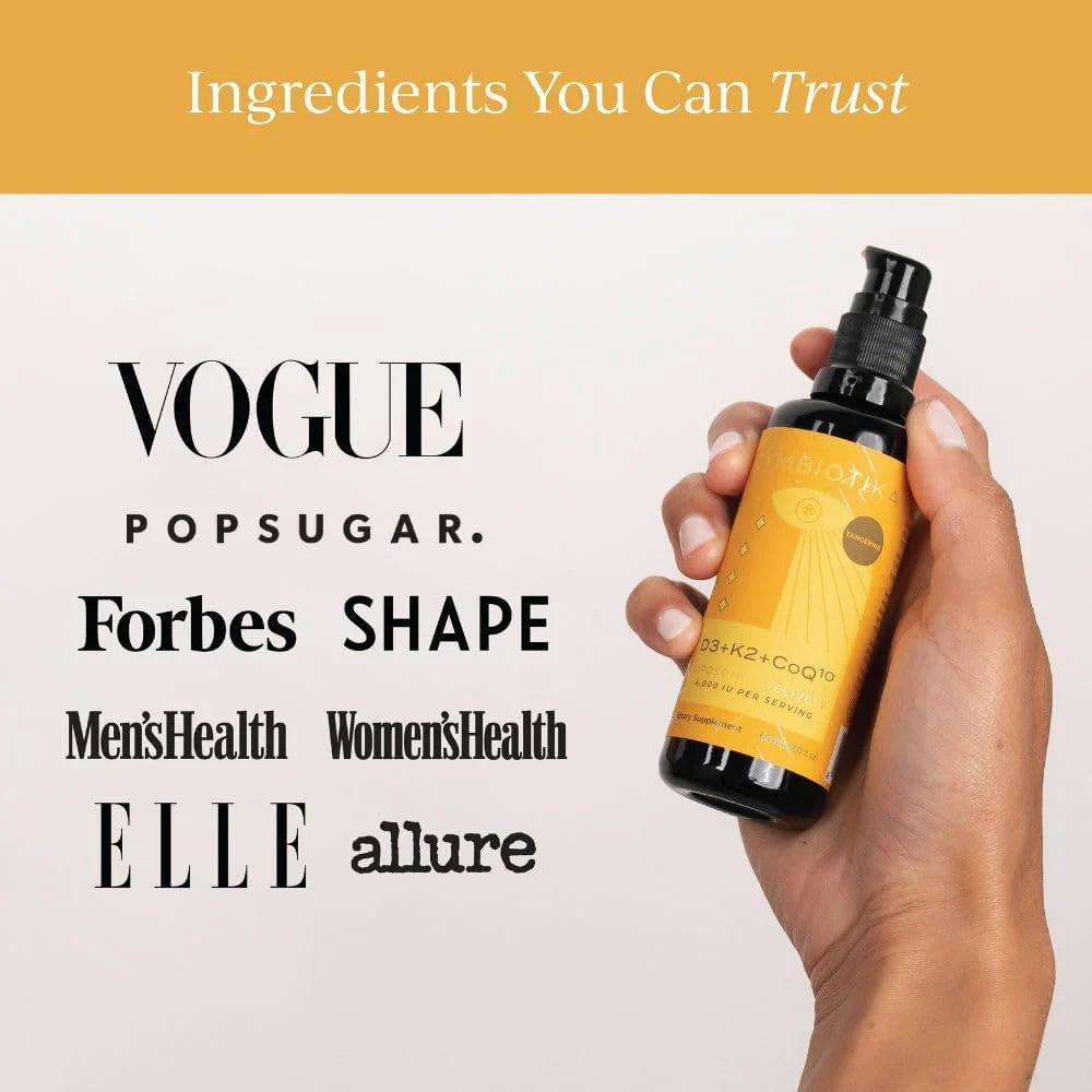 Vitamin D3 and K2 and CoQ10 - Tangerine Flavor - Image 2