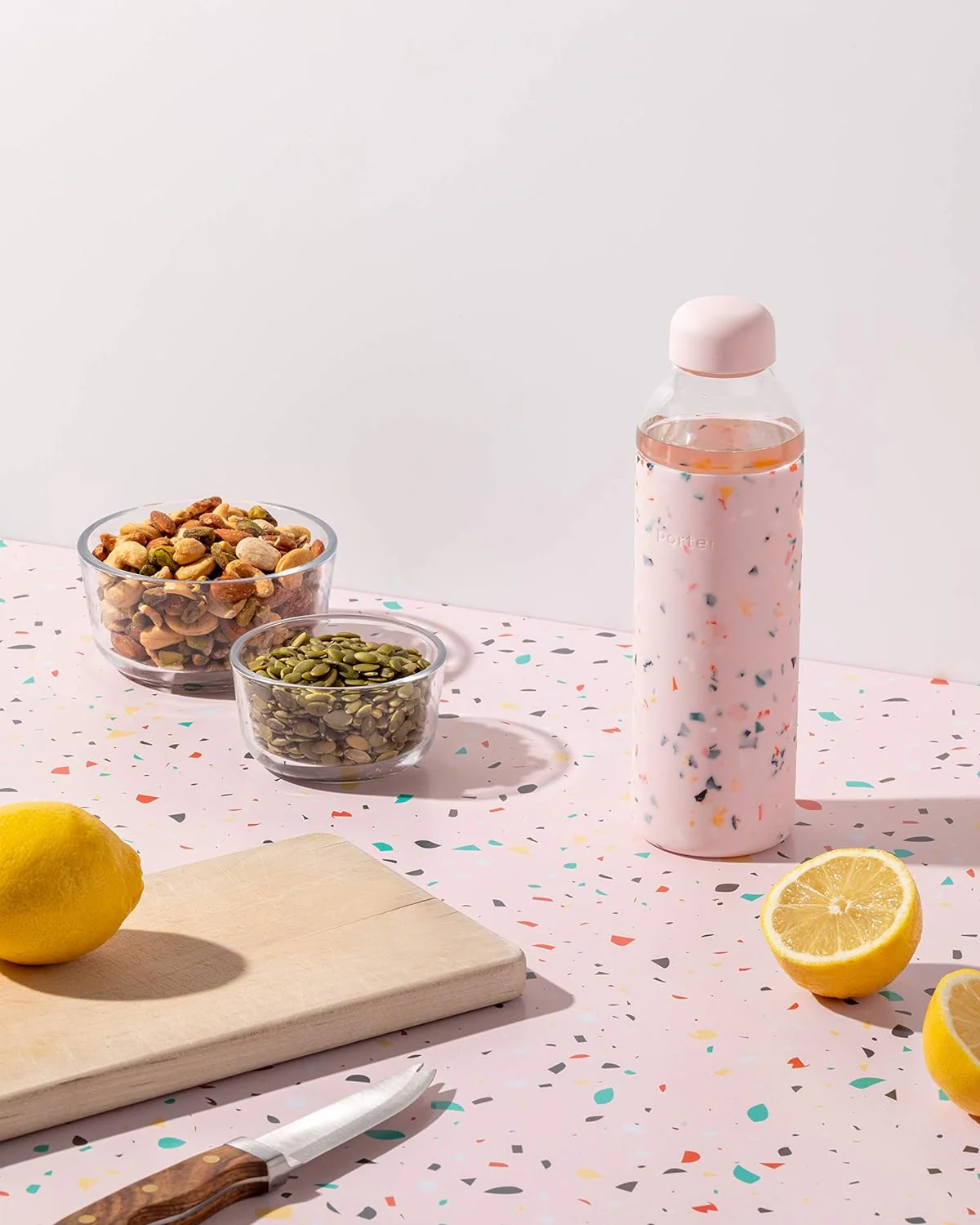 20oz Water Bottle - Terrazzo Blush - Image 3