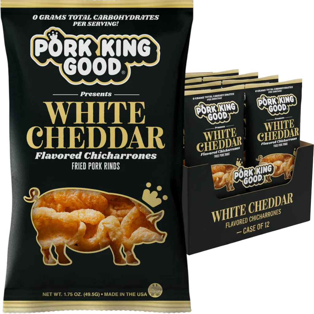 White Cheddar Fried Pork Rinds (12 CT)