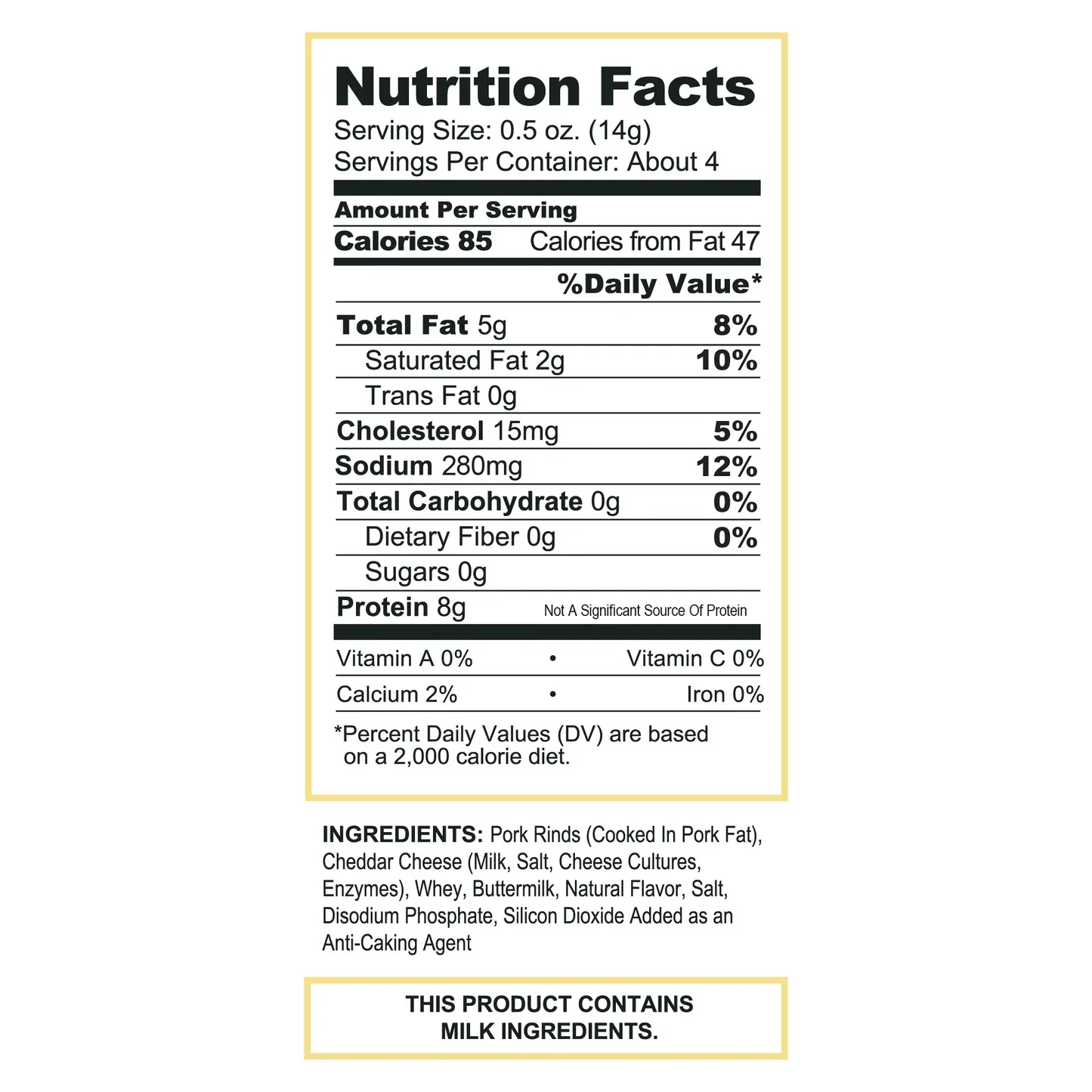 White Cheddar Fried Pork Rinds - Image 3