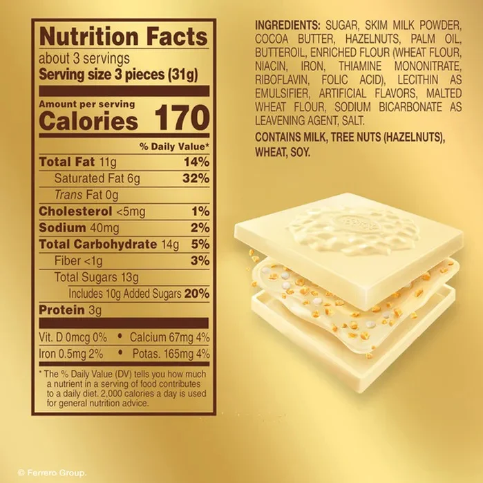 White Chocolate Hazelnut Squares (10 CT) - Image 4