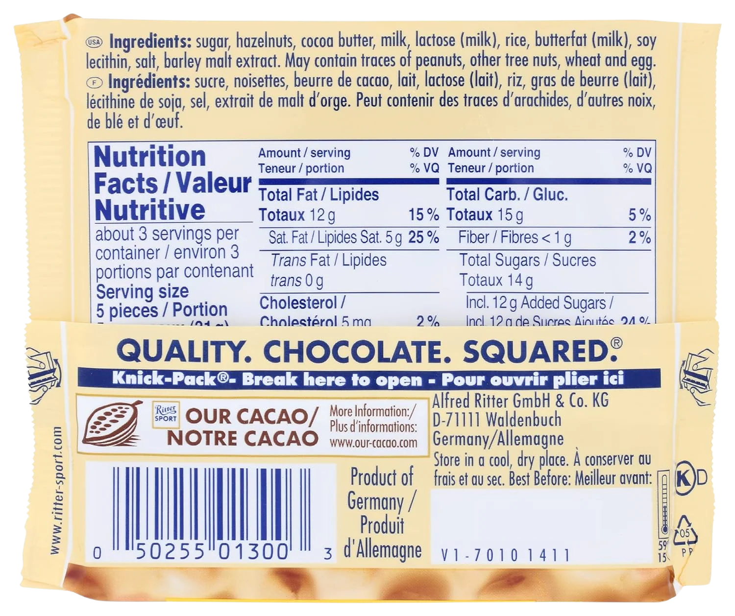 White Chocolate with Whole Hazelnuts - Image 2