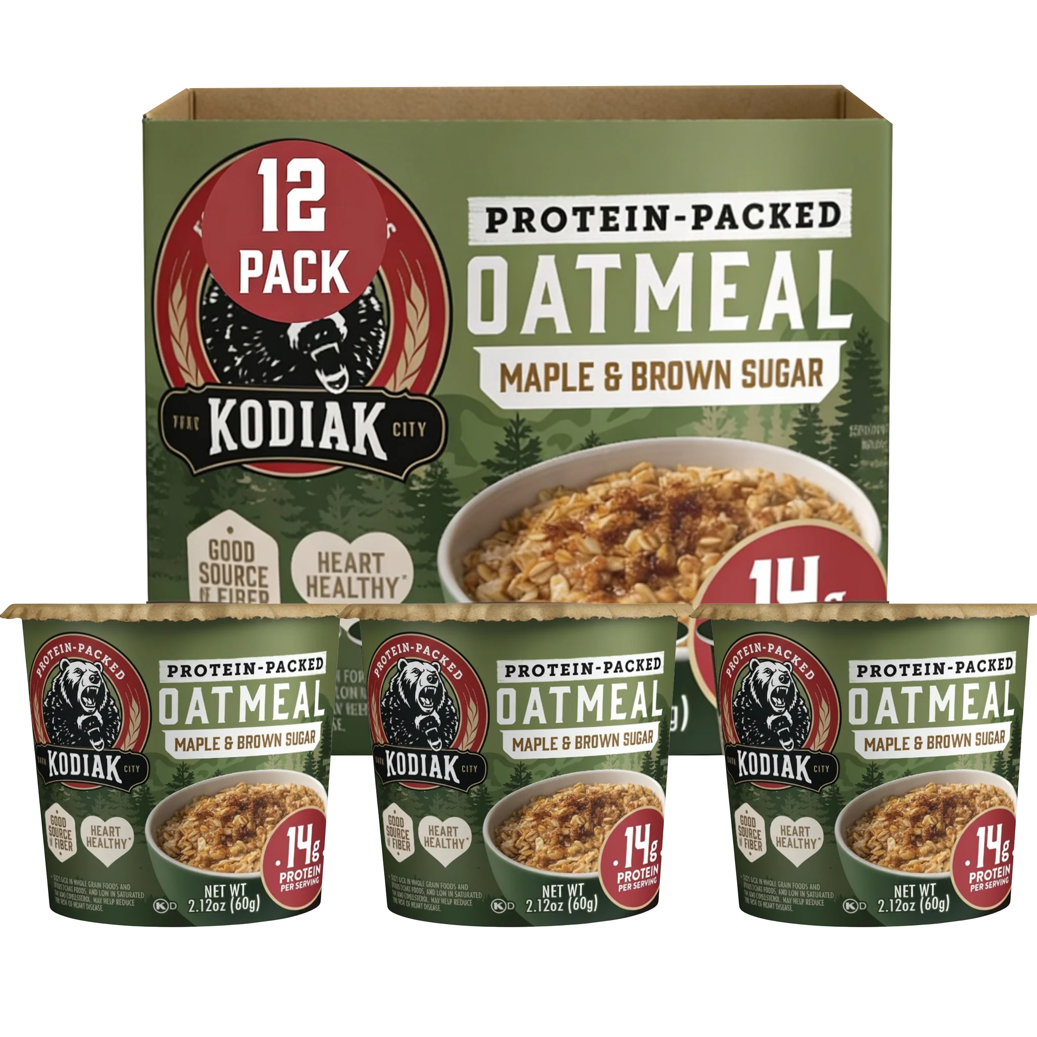 Maple & Brown Sugar Oatmeal Cups (12 CT)