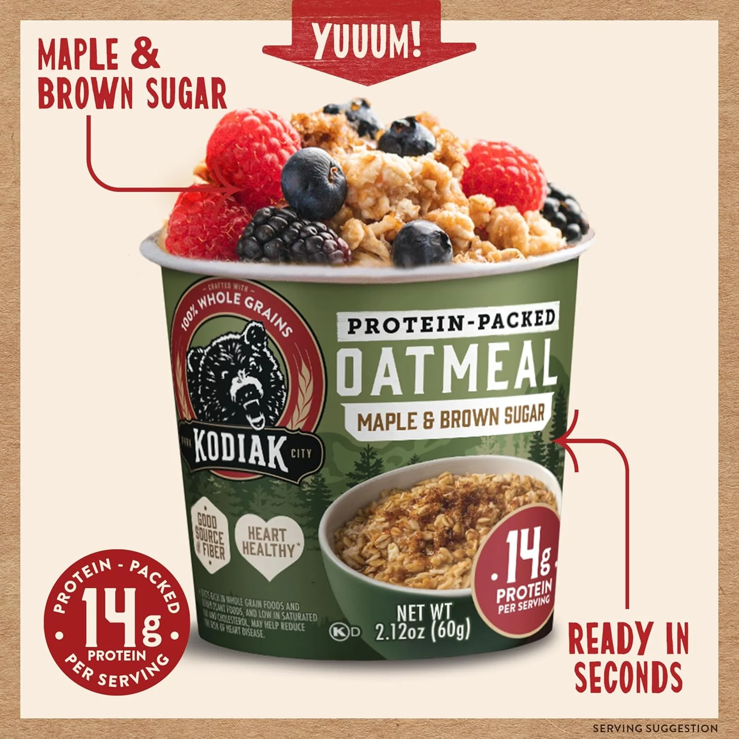 Maple & Brown Sugar Oatmeal Cups (12 CT) - Image 3