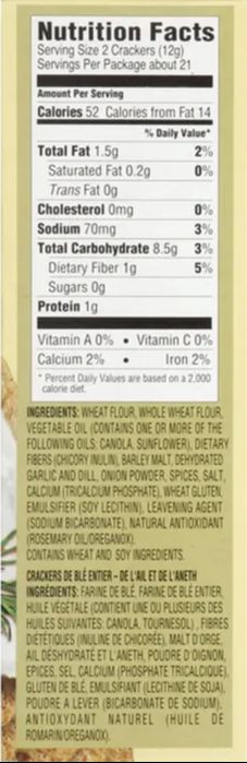 Whole Wheat Crackers with Garlic & Dill - Image 2