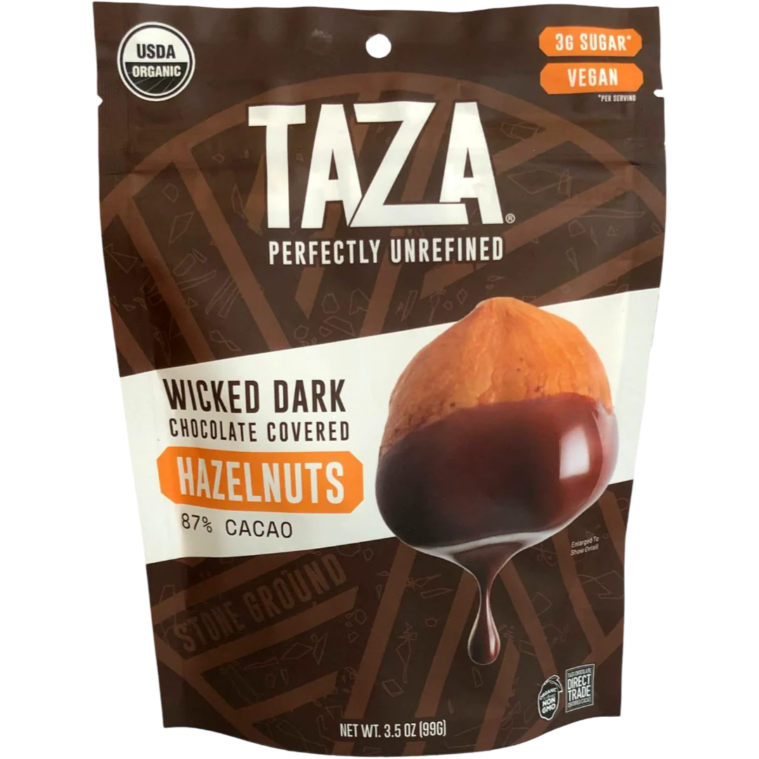 Wicked Dark Organic Chocolate Covered Hazelnuts