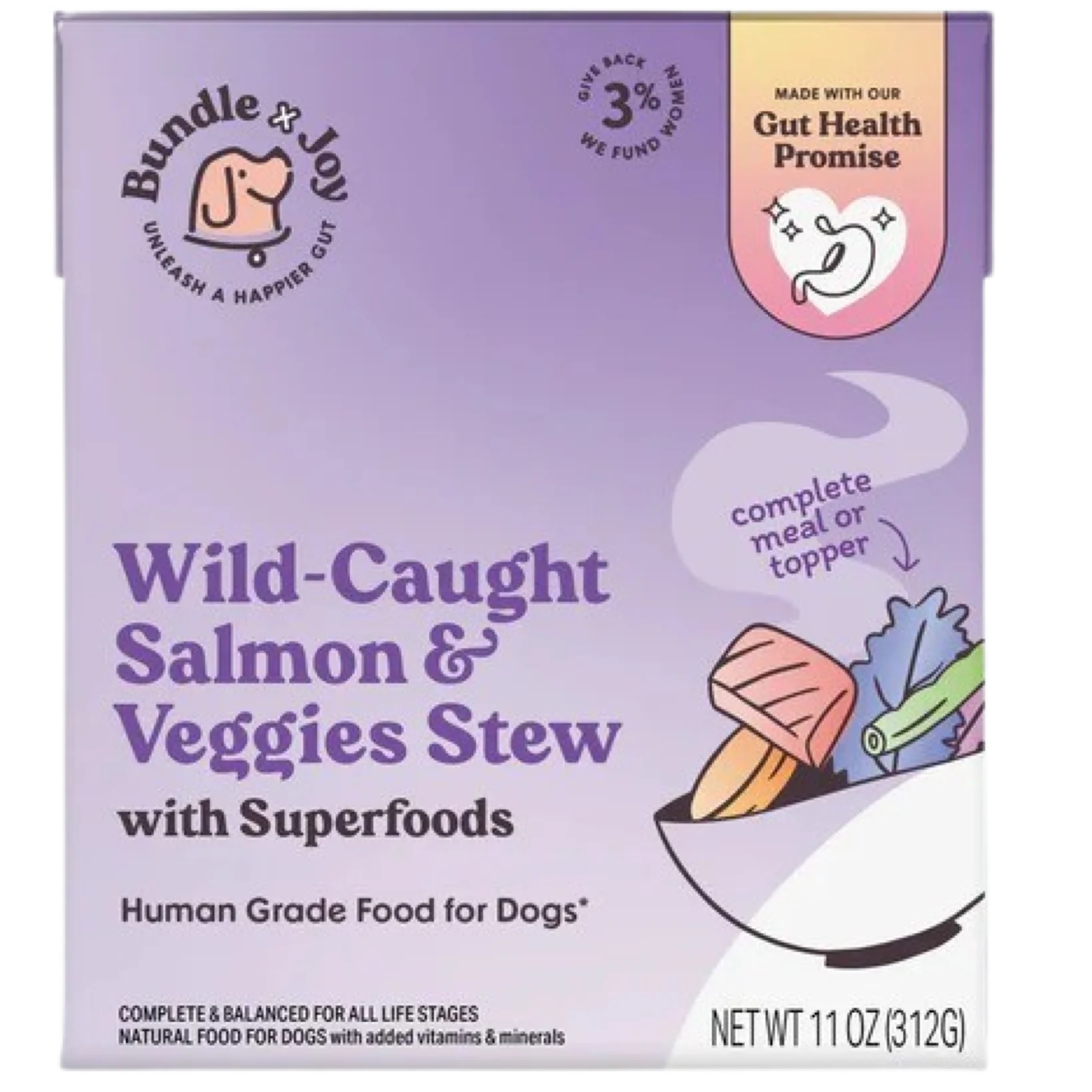 Wild-Caught Salmon Stew Dog Food (12 Pack) - Image 2