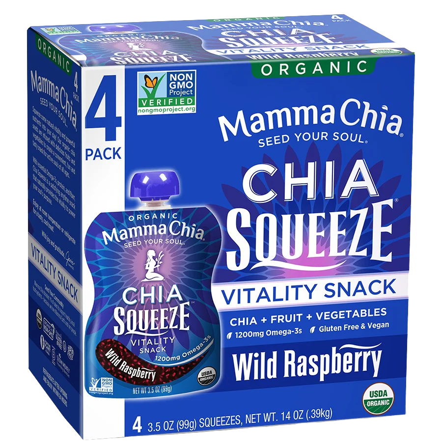 Wild Raspberry Organic Chia Squeeze (4 CT)