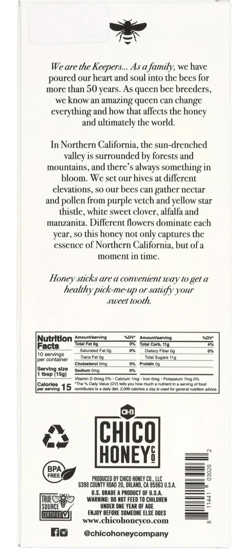 Wildflower Honey Sticks (10 CT) - Image 3
