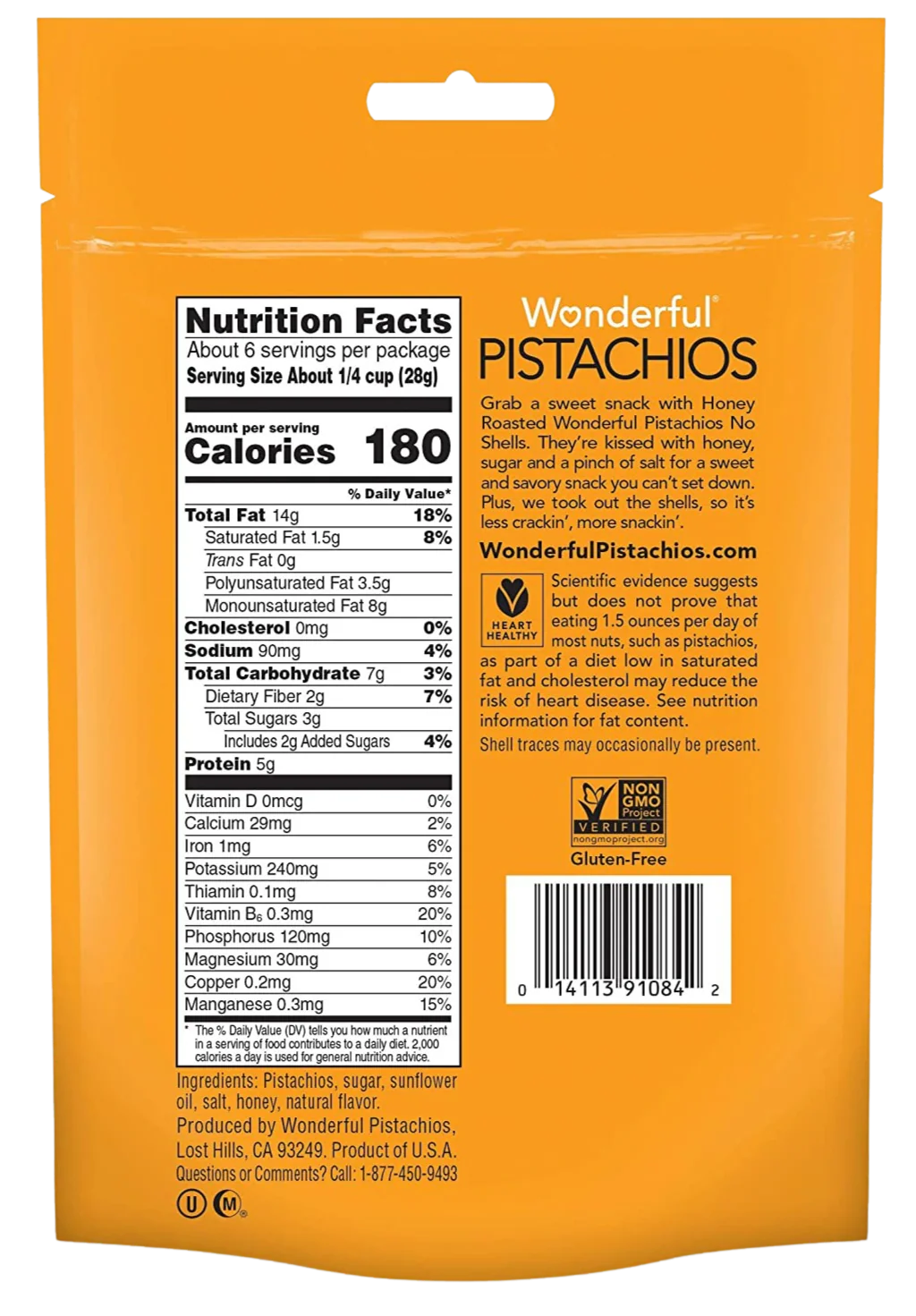 Honey Roasted No Shell Pistachios - Image 2