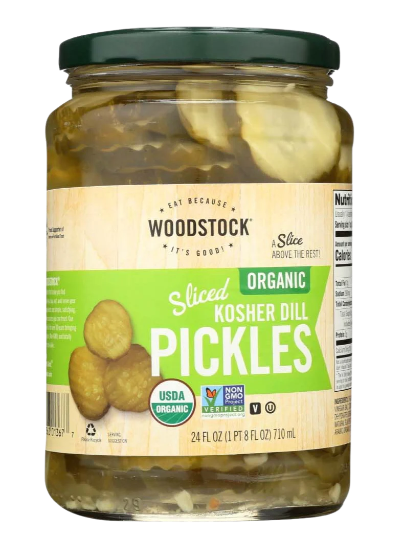 Organic Kosher Sliced Dill Pickles
