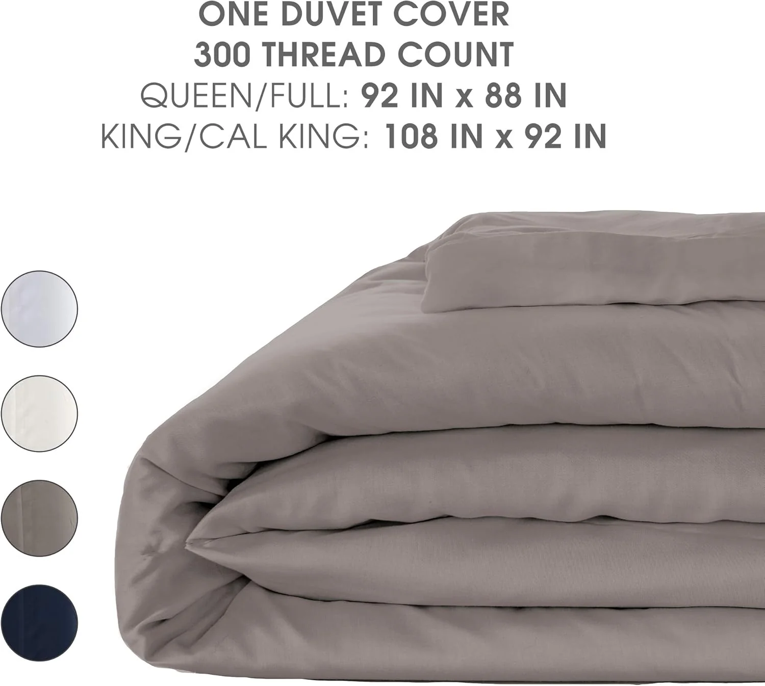 Woven Duvet Cover in White - King - Image 3