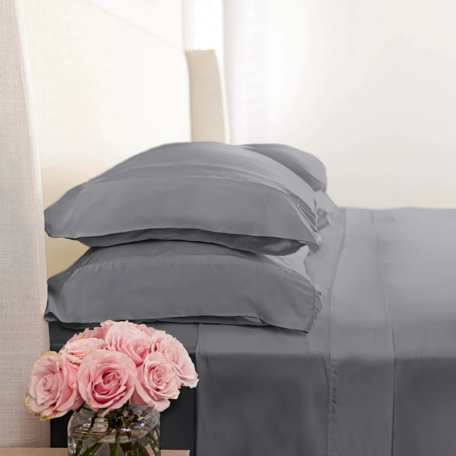 Woven Pillowcase Set in Feather (King) - Image 3