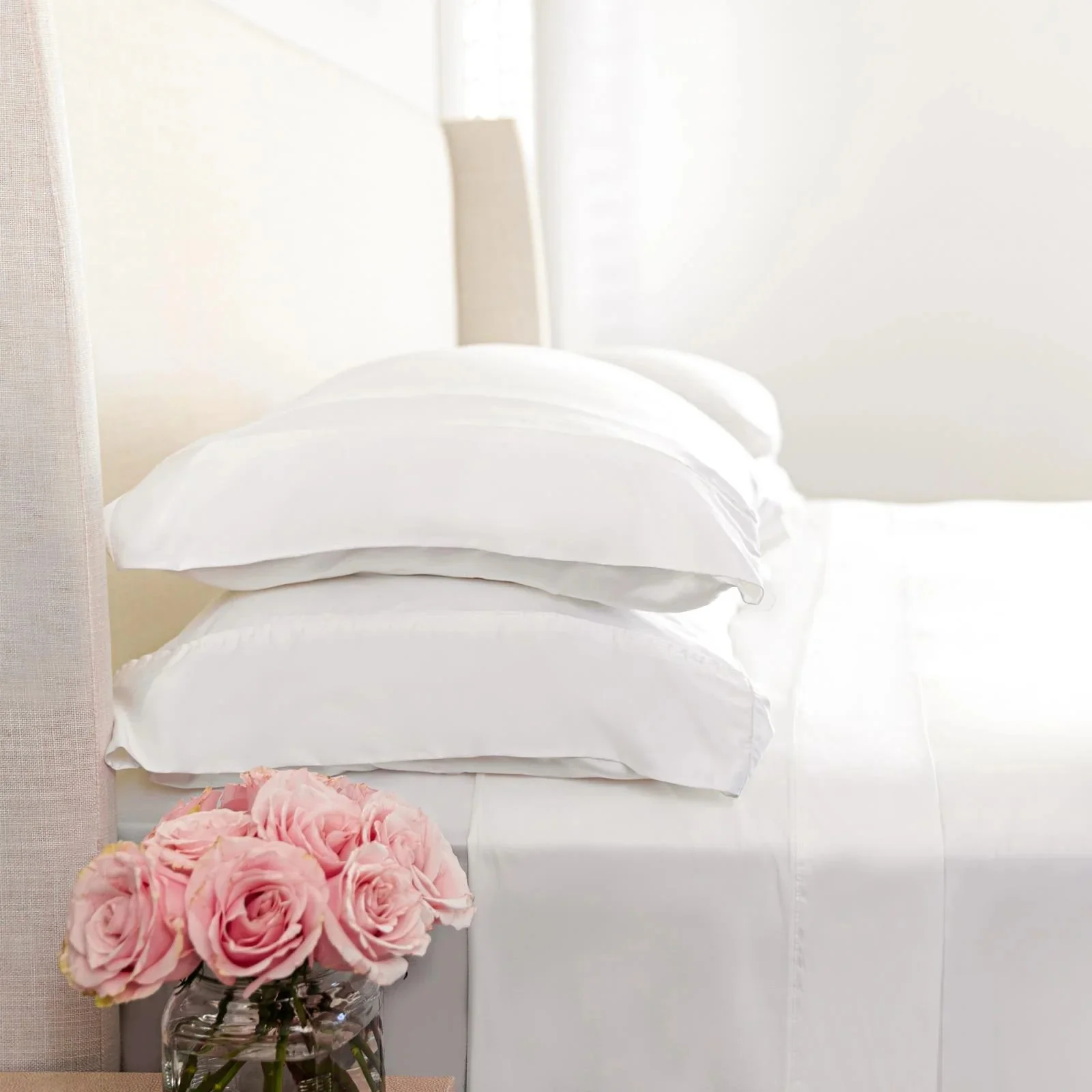 Woven Pillowcase Set in White (Queen) - Image 2