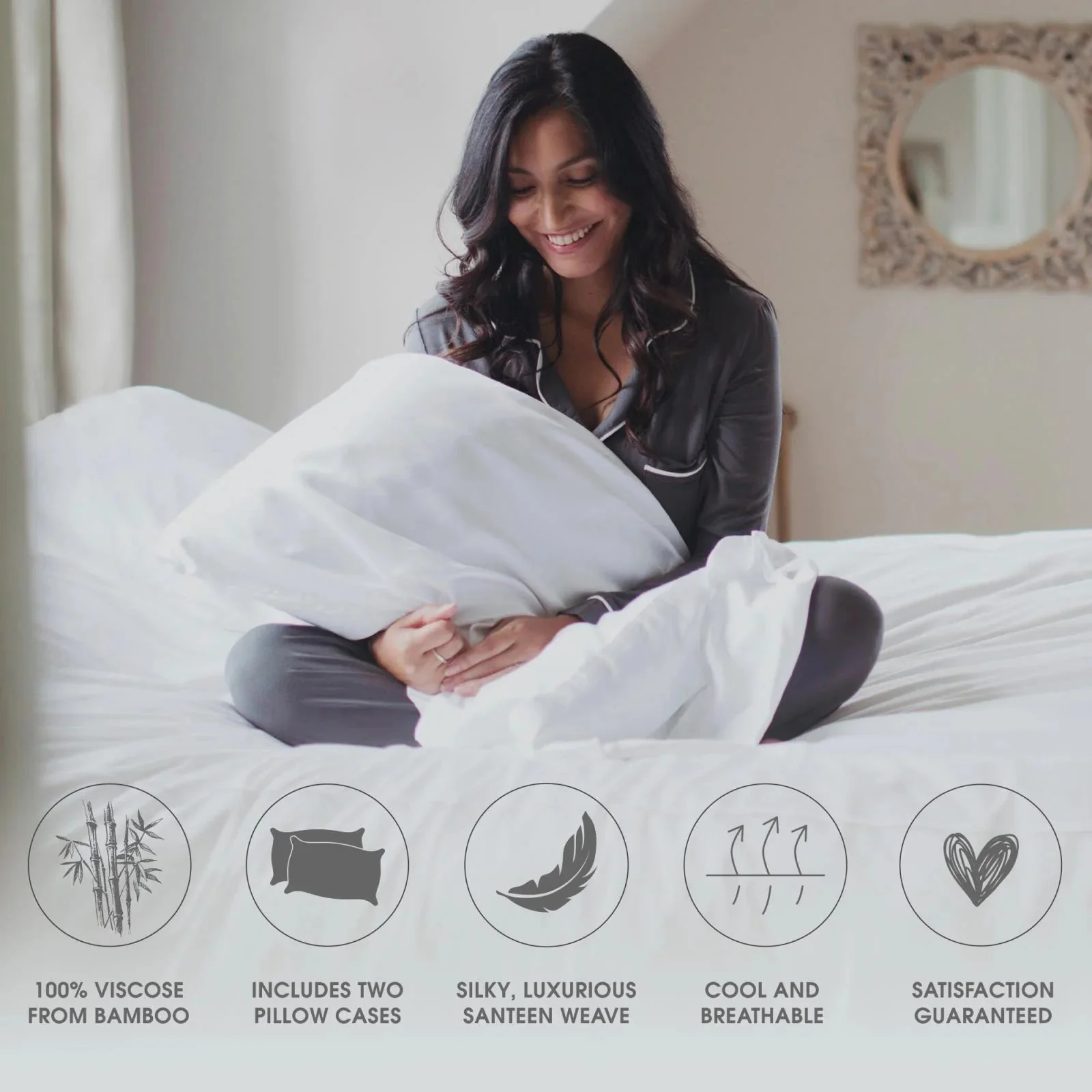 Woven Pillowcase Set in White (Queen) - Image 4