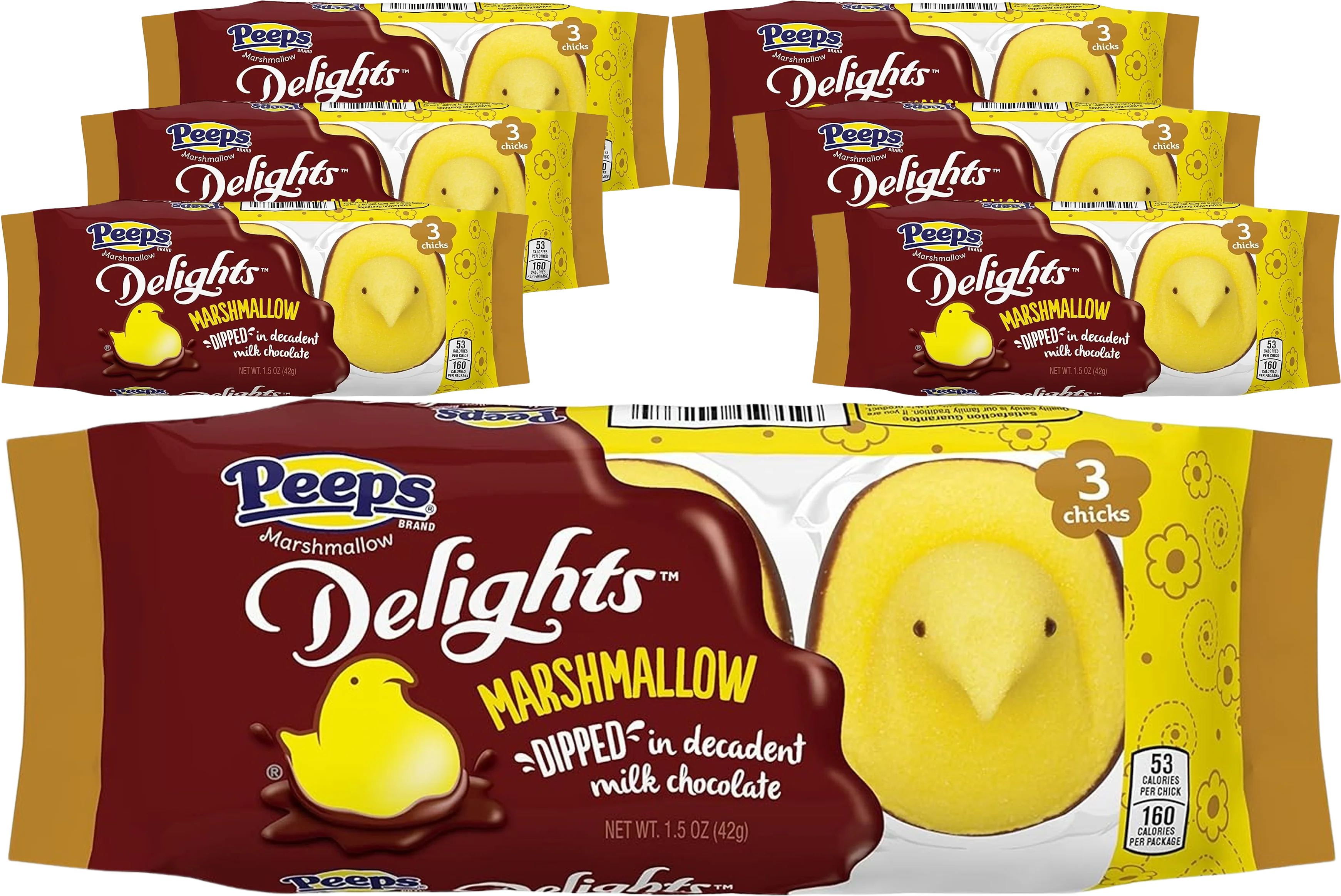 Yellow Chicks Dipped in Milk Chocolate (6 Pack)