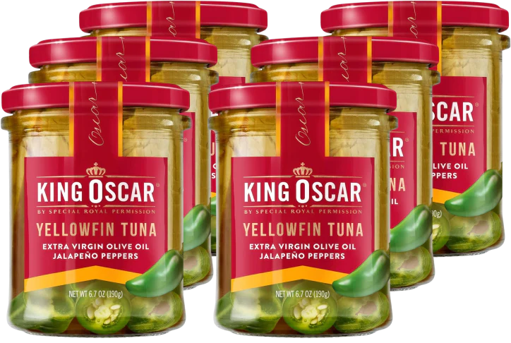 Yellowfin Tuna Fillets in EVOO with Jalapeno Peppers (6 Pack)