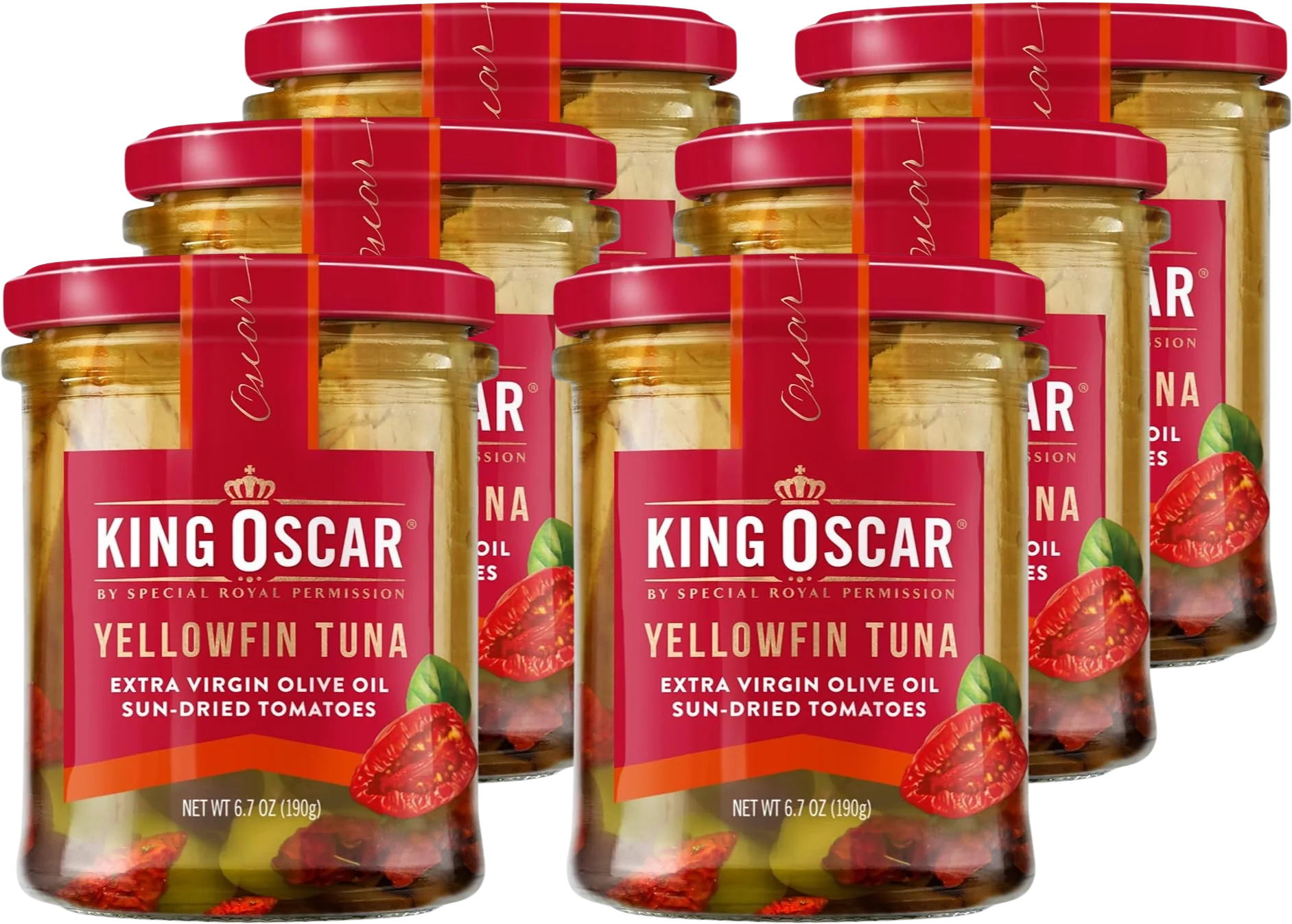 Yellowfin Tuna Fillets in EVOO with Sun-Dried Tomatoes (6 Pack)