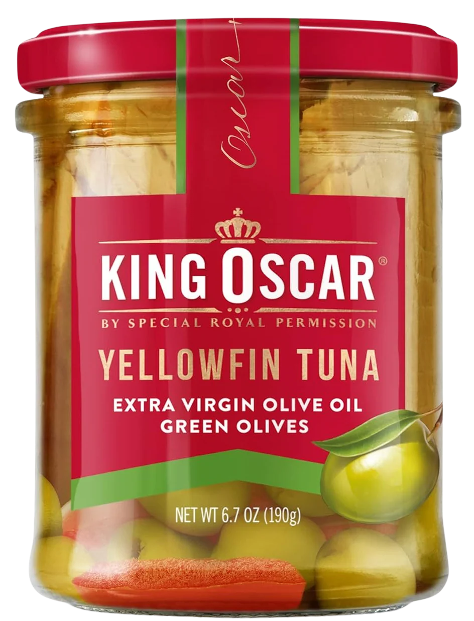 Yellowfin Tuna Fillets in Extra Virgin Olive Oil with Green Olives