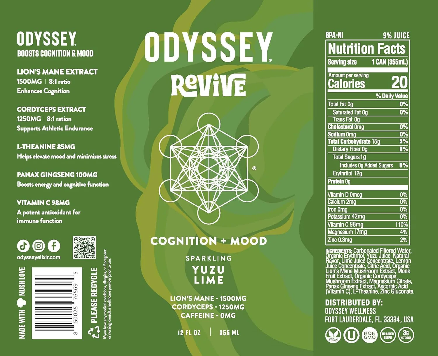 Yuzu Lime Revive Sparkling Drink - Image 4