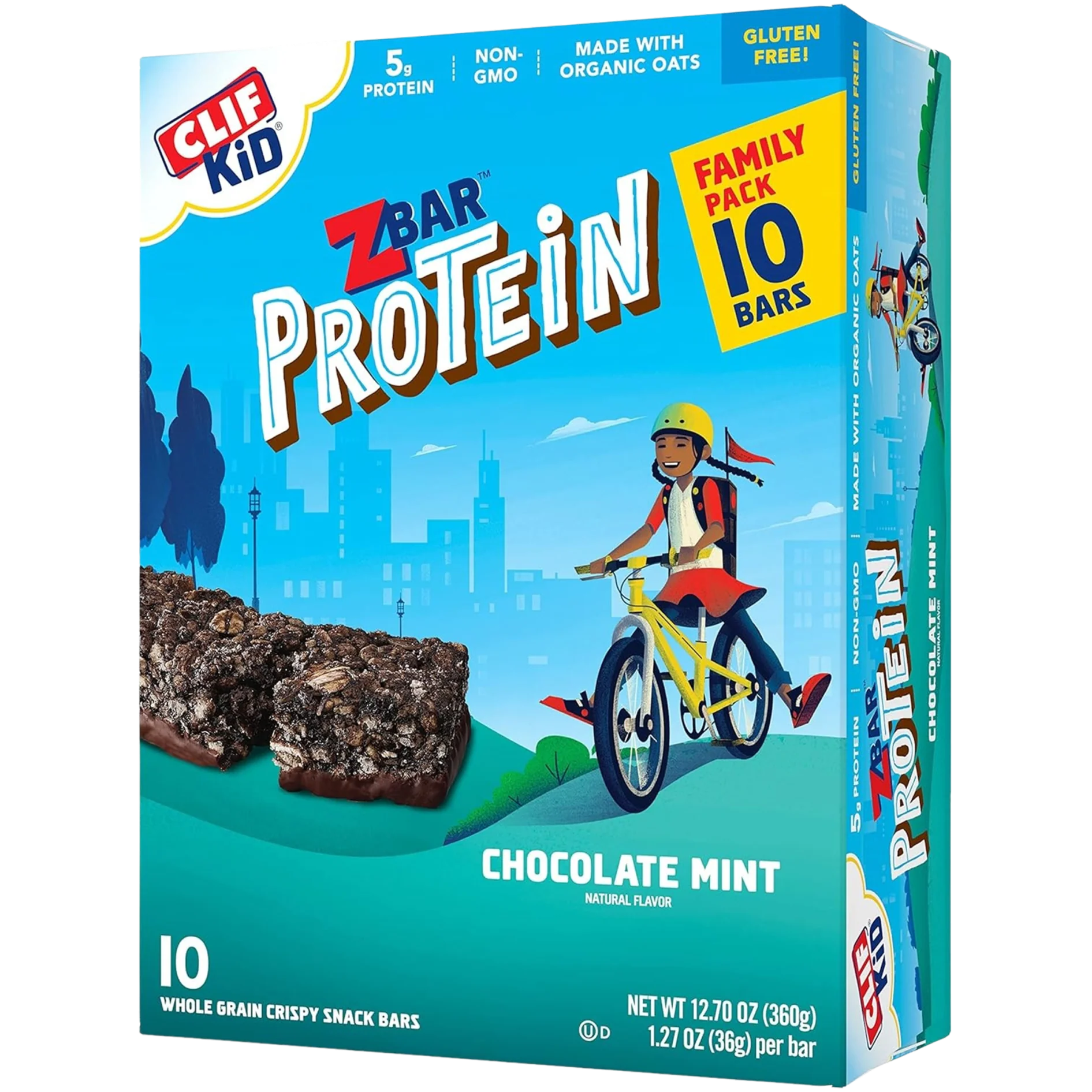 Zbar Protein Chocolate Mint Flavor Crispy Snack Bars (10 CT)