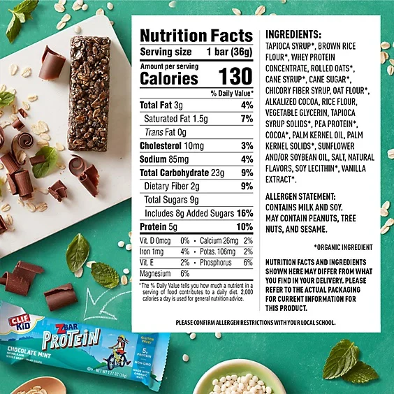 Zbar Protein Chocolate Mint Flavor Crispy Snack Bars (10 CT) - Image 4