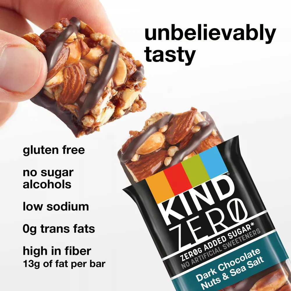 Zero Dark Chocolate Nuts & Sea Salt Bars (5 CT) - Image 2