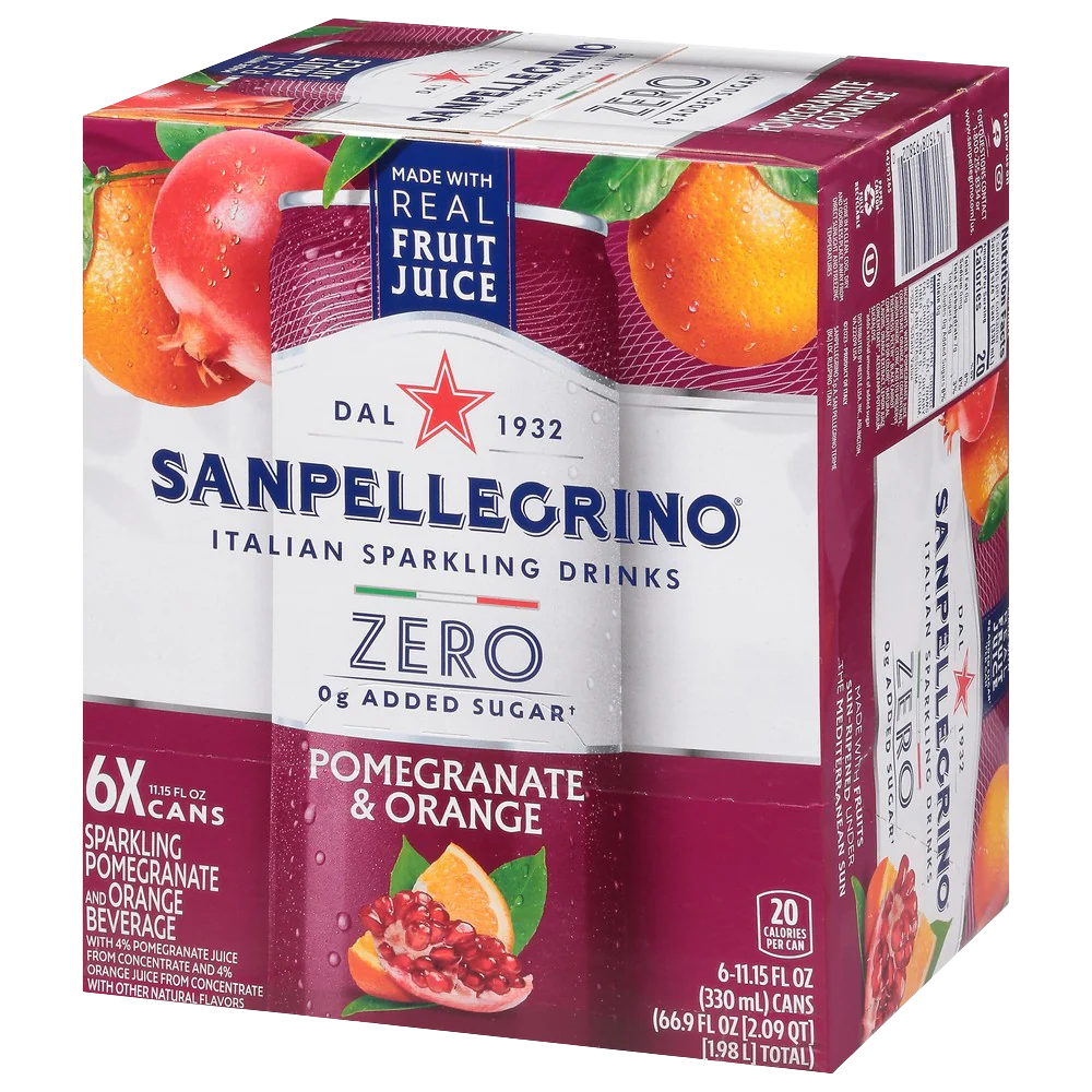 Zero Grams Added Sugar - Pomegranate & Orange (6 Pack)