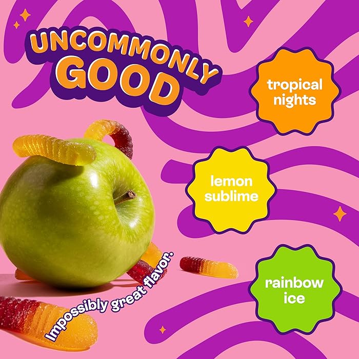 Zero Sugar Sour Gummy Worms (8 Pack) - Image 4