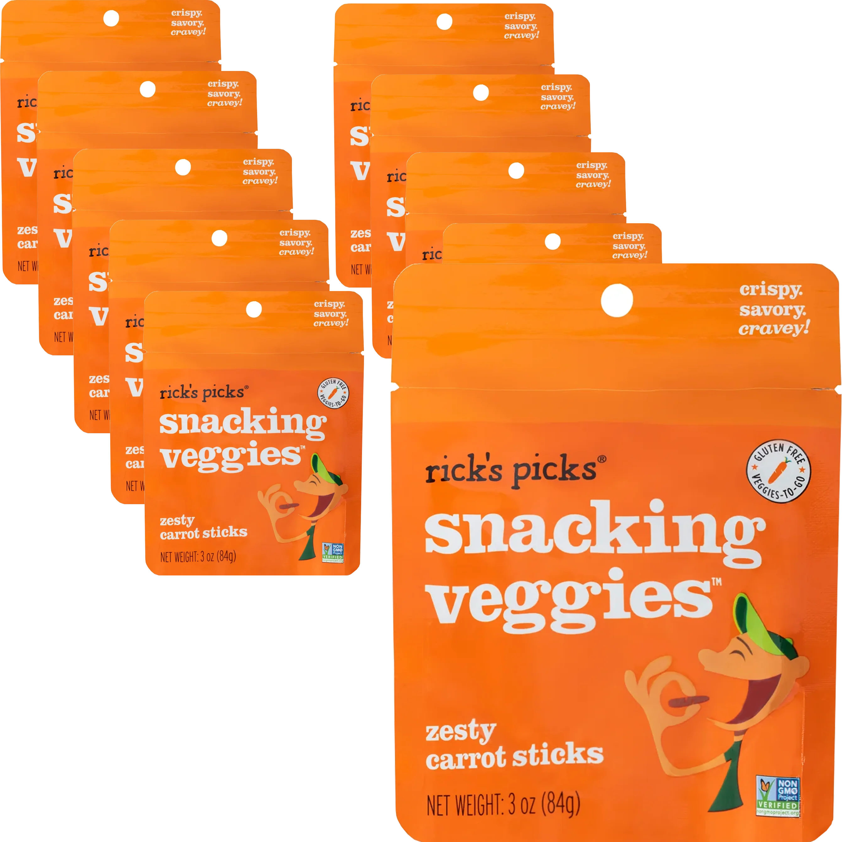 Zesty Carrot Snacking Veggies (10 Pack)