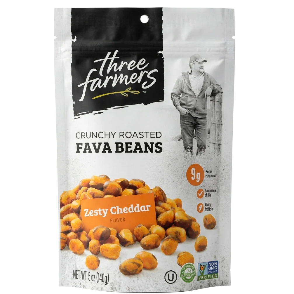 Zesty Cheddar Roasted Fava Beans