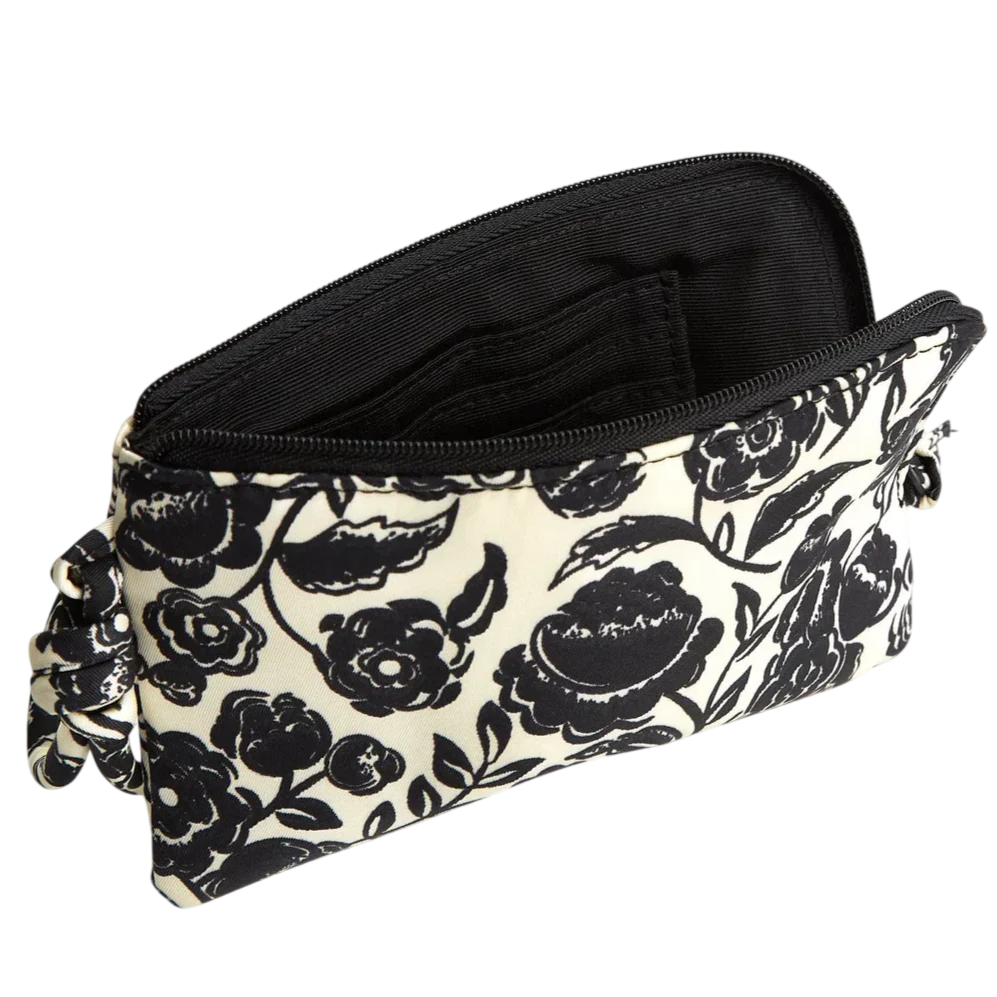 Zip Wristlet - Bubbly Flowers Black - Image 2